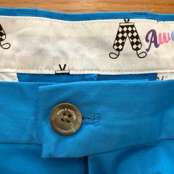 Royal and Awesome Golf Pant Size 40 x 34 NWT Bright Blue Solid Free Multitool - Picture 14 of 16